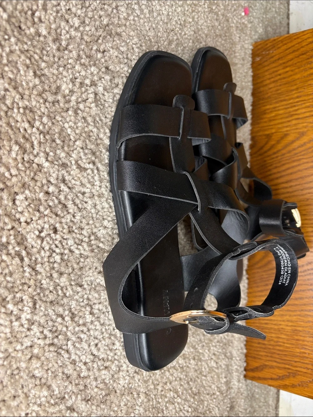 Faux-Leather Gladiator Sandals for Women